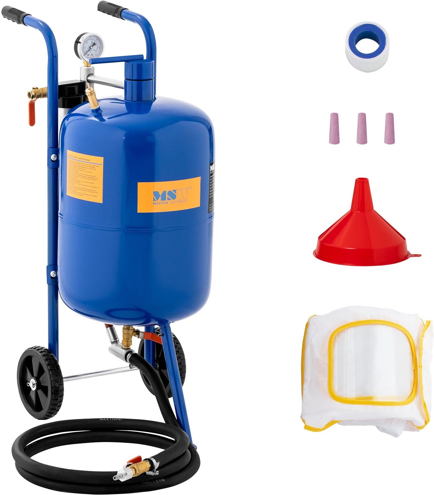 MSW Portable Sandblaster - 40 L - 8.6 bar MSW-MS40A