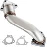 VEVOR Duramax Header Bolt On Passenger Side up-Pipe with Gaskets Fits for 2001-2016 GM 6.6L Diesel LB7 LLY LBZ LMM LML 6.6L Silver