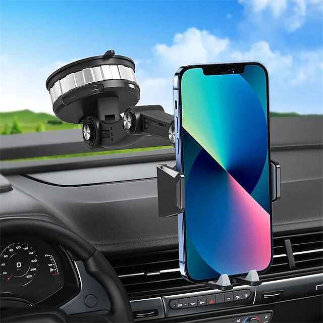 DailySale Solid & Durable Car Phone Holder Mount for Dashboard Windshield Long Arm Strong Suction Cell Phone Car Mount