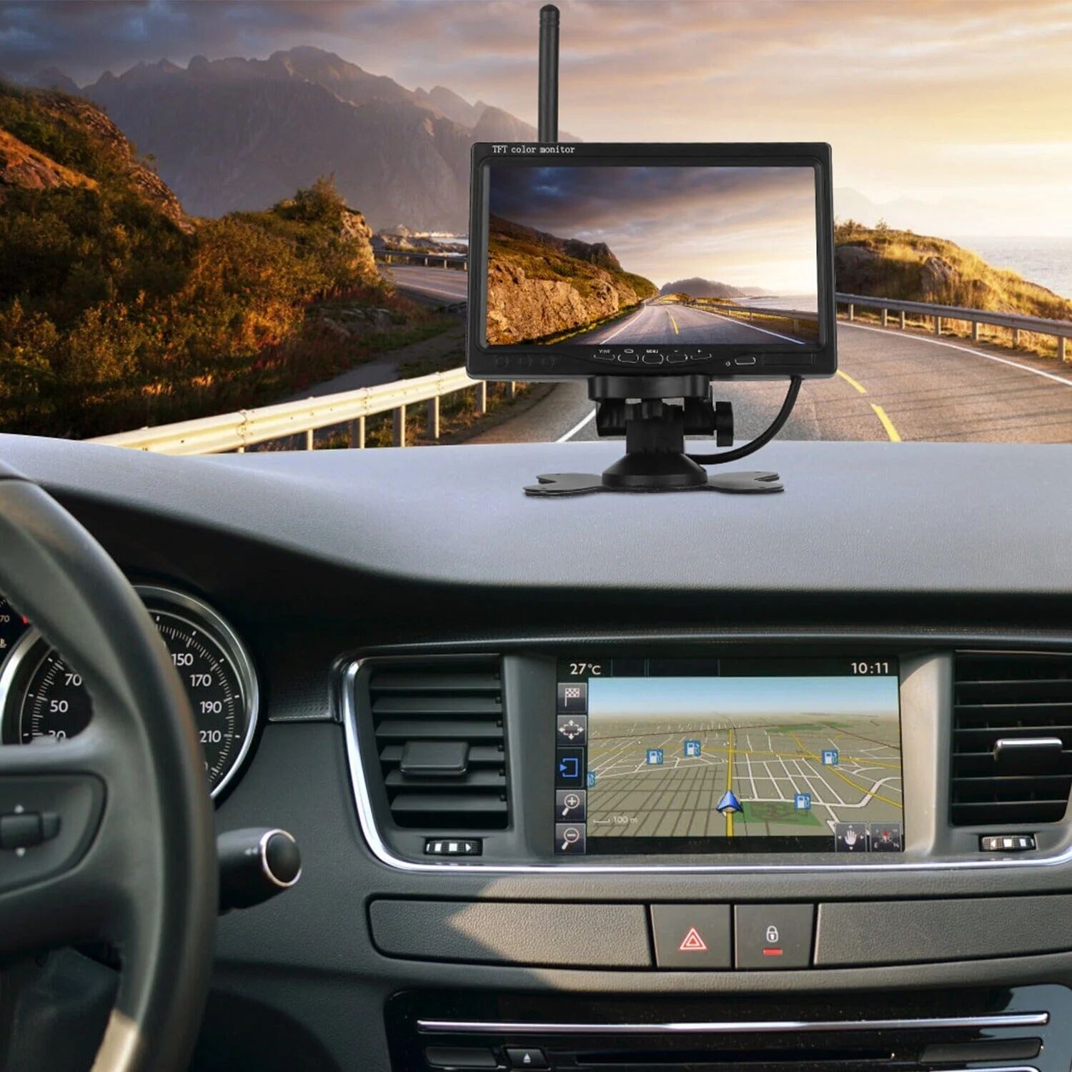 DailySale Wireless Backup Camera System Vehicle Rear View Monitor Kit