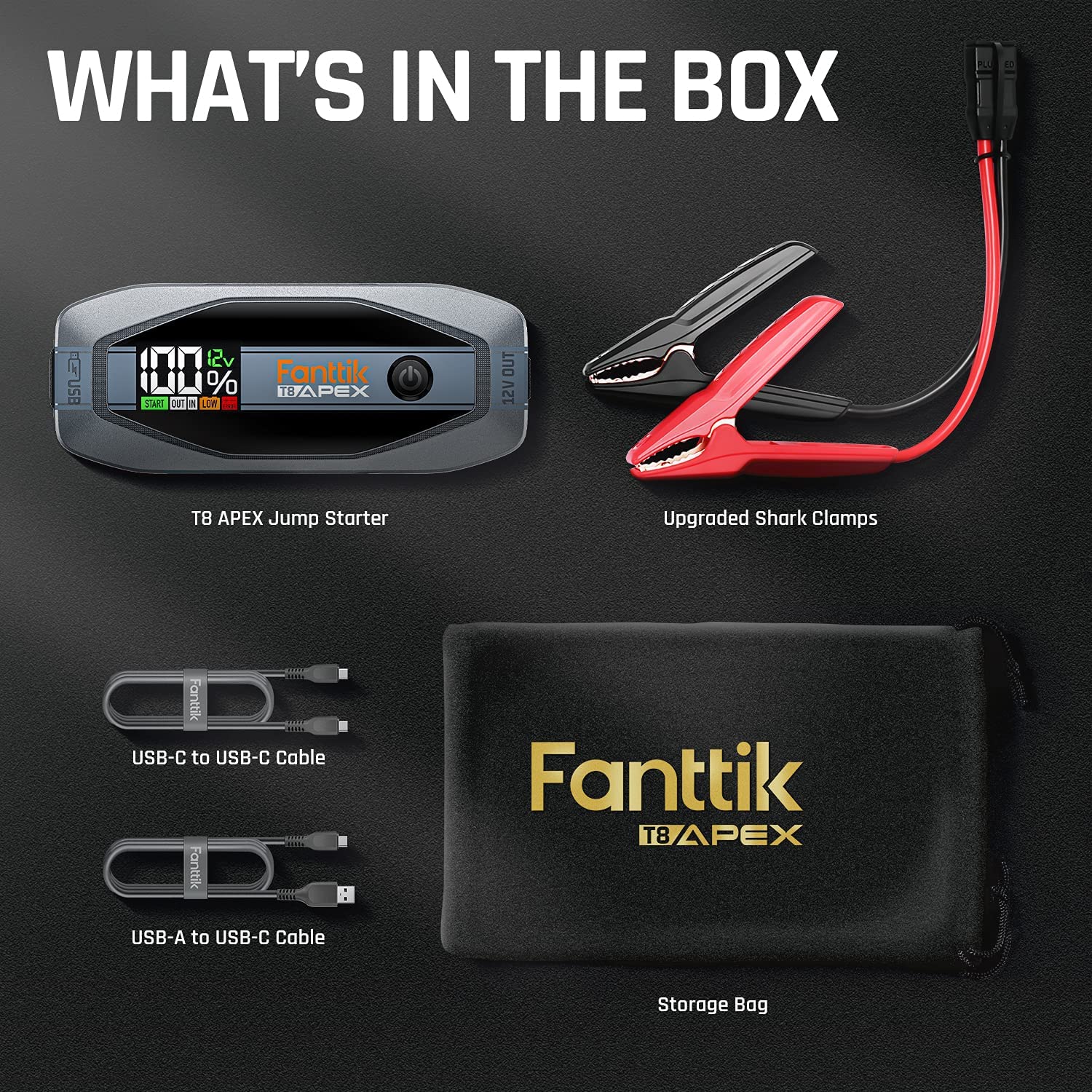 Fanttik E1 PRO Precision Electric Screwdriver And T8 APEX Jump Starter Standard Package