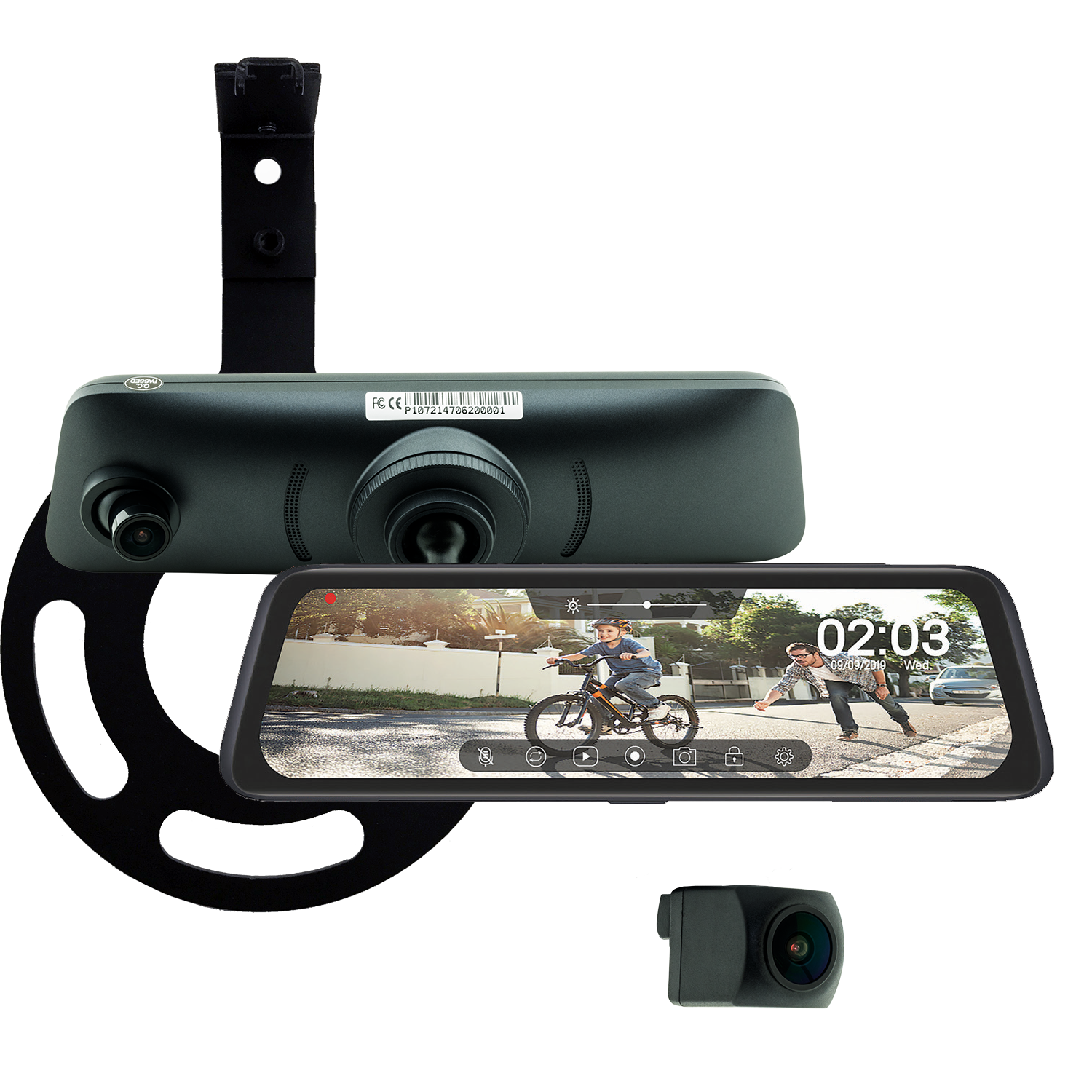 Stinger Off-Road Jeep Wrangler HD Backup Camera & Replacement Rearview Mirror with Full Screen Monitor Kit & Built-In DVR