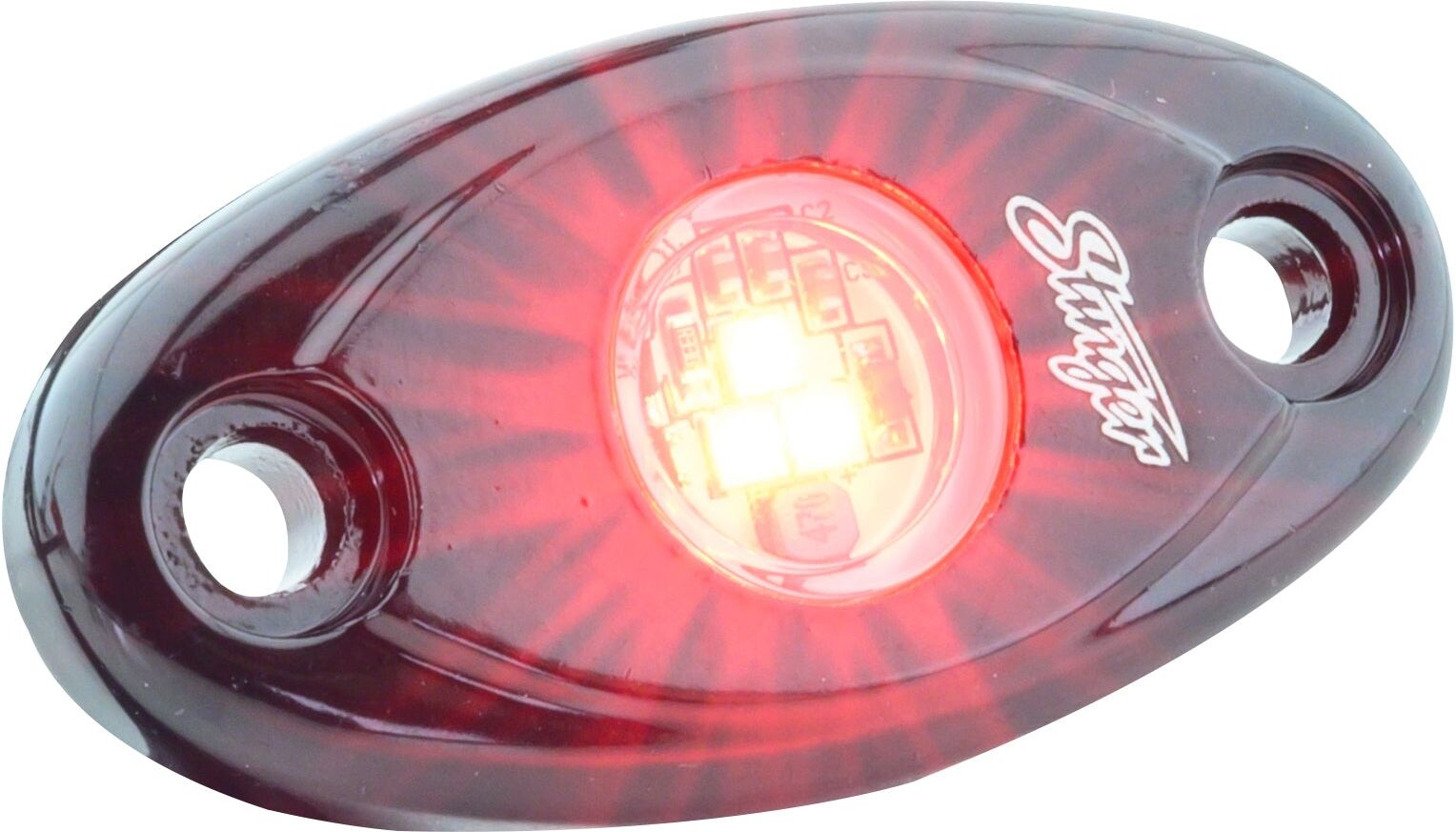 Stinger Off-Road Deep Red Liquid, Mud, Dust & Impact resistant LED Rock Lights (2 Pair)