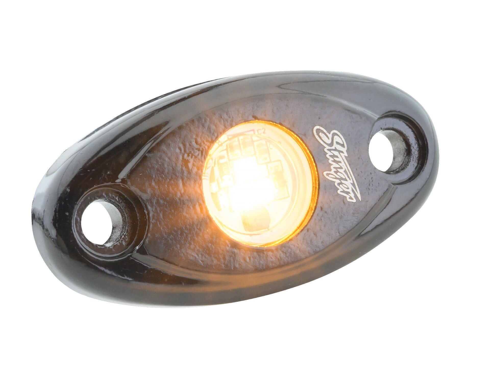 Stinger Off-Road Hot Amber Liquid, Mud, Dust & Impact resistant LED Rock Lights (2 Pair)