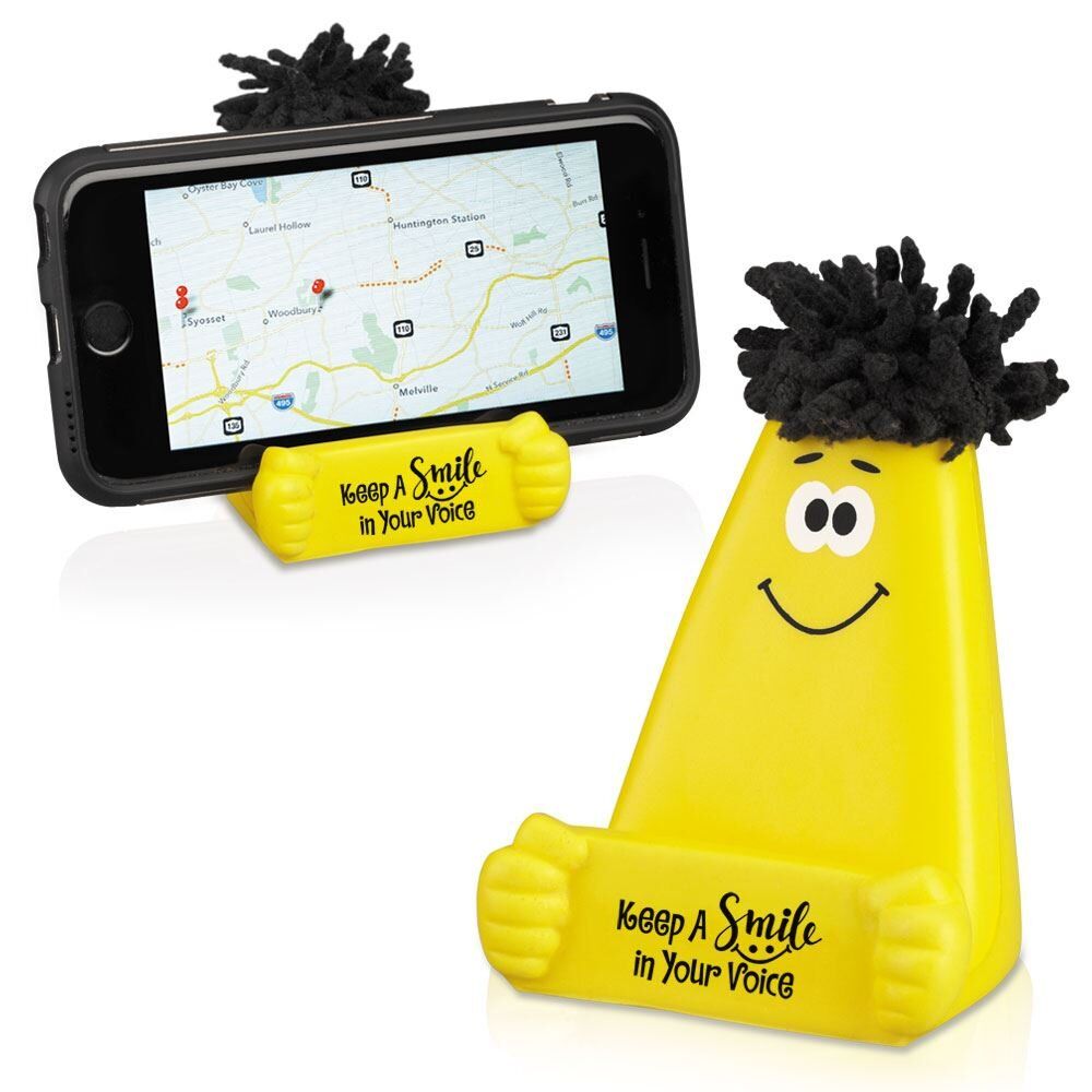 Positive Promotions 50 Keep A Smile In Your Voice MopTopper™ Phone Holders