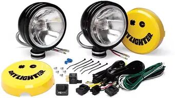 KC HiLiTES Daylighter Black Vehicle Halogen Pair Spot Beam Light System, 6-Inch