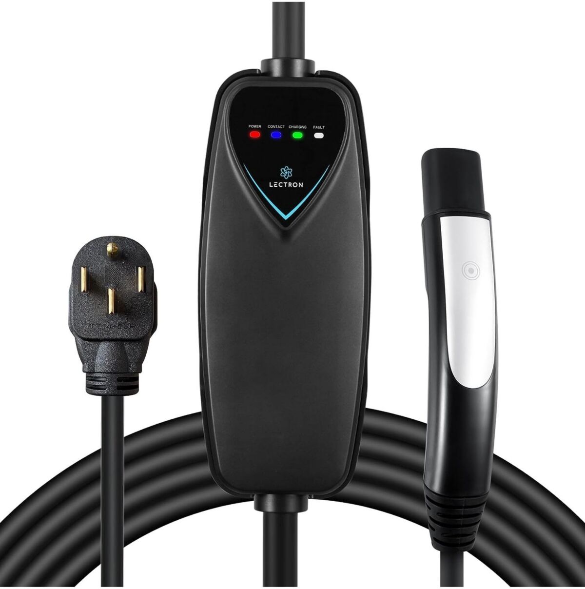 Lectron Level 2 Tesla Charger - 240V, 40 Amp, Nema 14-50 Plug, 16 ft Extension Cord - Portable Electric Car Charger for Tesla - Compatible with All Te