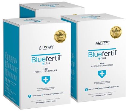 ALIVER Nutraceutics 3x BlueFertil - männliche Fruchtbarkeit, zusammen 360 Kapseln