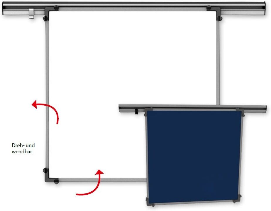 KROmedia Schreibtafel Emaille grün, beidseitig 100/120 cm