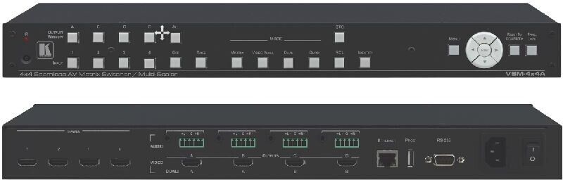 Kramer VSM-4x4A 4x4 Seamless AV Matrix Switcher/Multi−Scaler