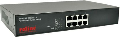 Roline PoE Fast Ethernet Switch, 8 Ports, schwarz