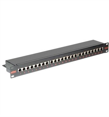 Roline 26110361 Patchpanel, 19'', 2HE, 24-Port, SCHWARZ