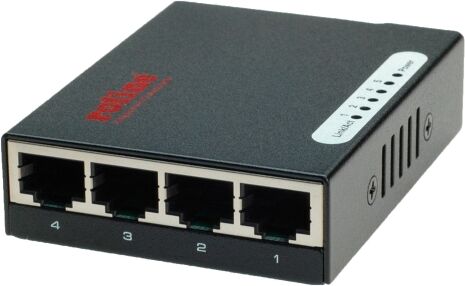 Roline Pocket Fast Ethernet Switch, 5 Ports, schwarz, 100 Mbit/s