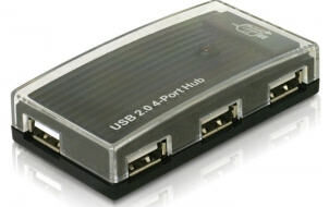 DeLock 61393 - HUB USB 2.0 extern 4 Port mit Netzteil