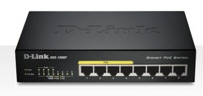 D-Link DGS-1008P/E - Gigabit Switch PoE - 8-Port