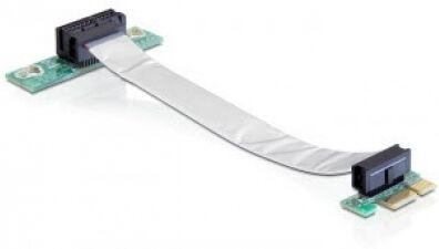 DeLock 41839 - Riser Karte PCI Express x1 mit flexiblem Kabel links gerichtet