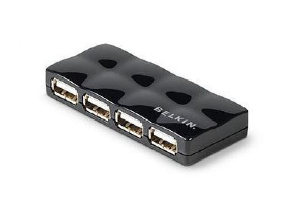 Belkin F5U404CWBLK - 4-Port USB2-Hub mit Netzteil - Quilted