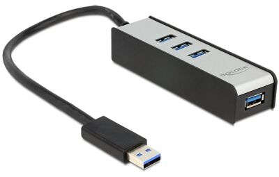 DeLock 62534 - USB 3.0 Externer Hub 4 Port
