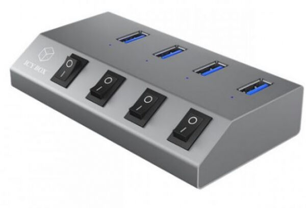 Icy Box IB-HUB1405 - 4 Port USB 3.0 Hub und Ladegerät