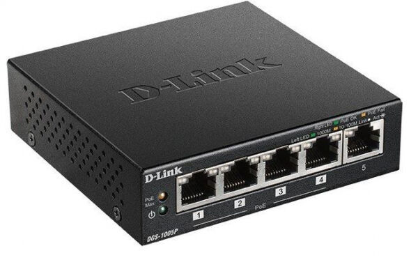 D-Link DGS-1005P - 5-Port Gigabit-Switch