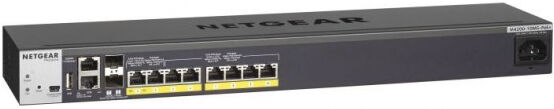 Netgear ProSAFE M4200 Easy-Mount Rackmount Gigabit Managed Switch, 8x RJ-45, 2x SFP+, PoE+