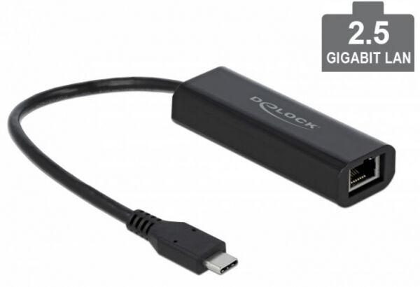 DeLock 66298 - Adapter USB Typ-C Stecker zu 2,5 Gigabit LAN