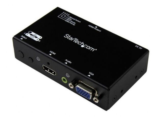 StarTech.com Startech VS221VGA2HD - 2 Port HDMI + VGA auf HDMI Konverter Switch / Verteiler mit Vorrangsschaltung - 1080p