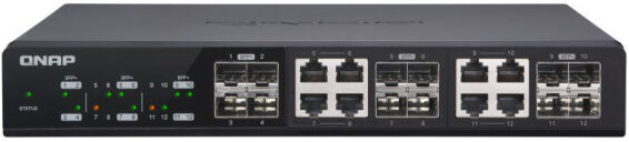 QNAP QSW-M1208-8C - Switch - 4x 10GbE SFP+ ports / 8x 10GbE SFP+/RJ45 combo ports