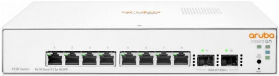 HP Aruba Instant On 1930 Desktop Gigabit Smart Switch, 8x RJ-45, 2x SFP