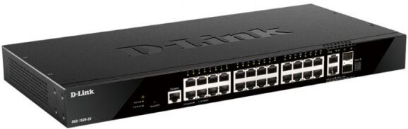 D-Link DGS-1520-28 - Rackmount Gigabit Smart Stack Switch, 26x RJ-45, 2x SFP+