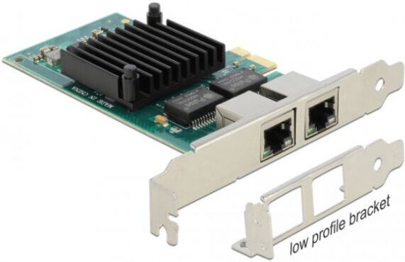 DeLock 88502 - PCI Express x1 Karte 2 x RJ45 Gigabit LAN i350