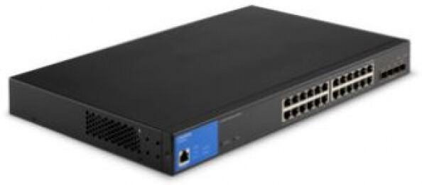 Linksys LGS328MPC - 24-Port Managed Gigabit PoE+ Switch with 4 10G SFP+ Uplinks 410W