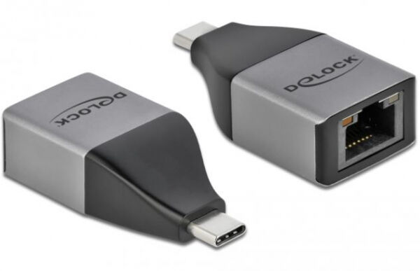 DeLock 64118 - USB Type-C Adapter zu Gigabit LAN - kompaktes Design