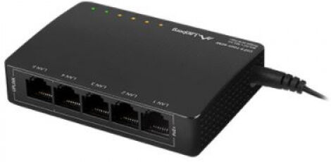 Lanberg DSP3-1005-60W - 5-Port Gigabit PoE-Switch / 60 Watt