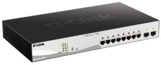 D-Link DGS-1210-10MP - 10 Port Smart-Managed Switch / 8x RJ45, 2x SFP