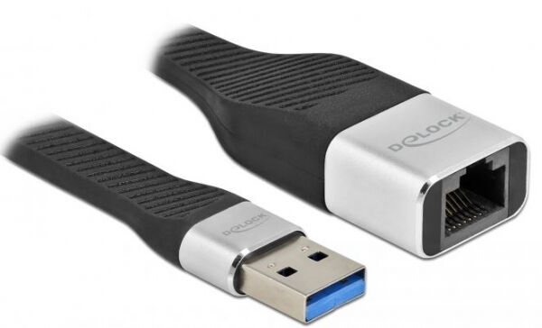 Delock 86937 - FPC Flachbandkabel USB Typ-A zu Gigabit LAN 10/100/1000 Mbps 13 cm