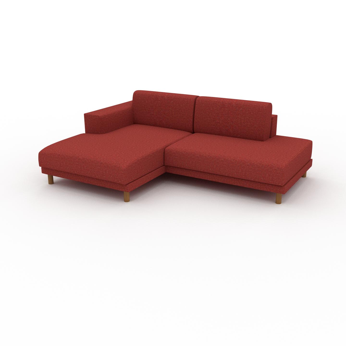 MYCS Sofa Blutorange - Moderne Designer-Couch: Hochwertige Qualität, einzigartiges Design - 224 x 75 x 162 cm, Komplett anpassbar