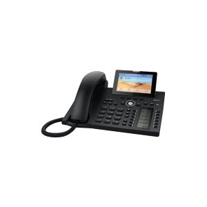 Snom technology snom D385N - VoIP-telefon med opkalds-ID - 3-vejs opkaldskapacitet - SIP, RTCP, RTP, SRTP, SRTCP, SIP over TLS, RTCP-XR, SIPS, ICE - sortblå