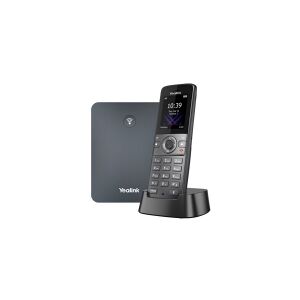 Yealink W74P - Ledningsfri VoIP telefon - med Bluetooth interface med opkalds-ID/opkald venter - DECT - 3-vejs opkaldskapacitet - SIP, SIP v2, RTCP-XR, VQ-RTCPXR - klassisk grå, space grey