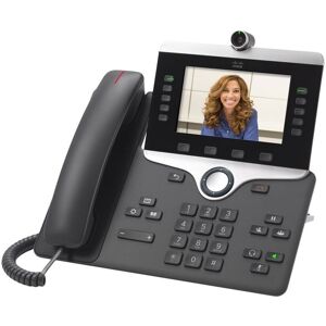 Cisco Systems Cisco IP Phone 8865 - Visiophone IP - avec appareil photo numérique, Interface Bluetooth - IEEE 802.11a/b/g/n/ac (Wi-Fi) - SIP, SDP - 5 lignes - Charbon - Publicité