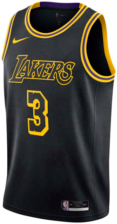 Nike Anthony Davis Lakers Nike NBA Swingman Jersey - Black - size: S, M, L, XL, 2XL