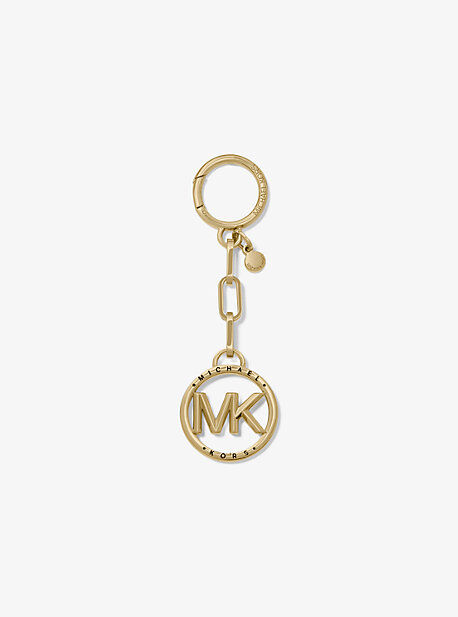 MICHAEL Michael Kors MK Logo Charm Key Fob - 18K Gold