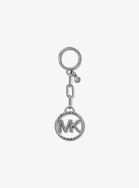 MICHAEL Michael Kors MK Logo Key Chain - Sh Rhodium