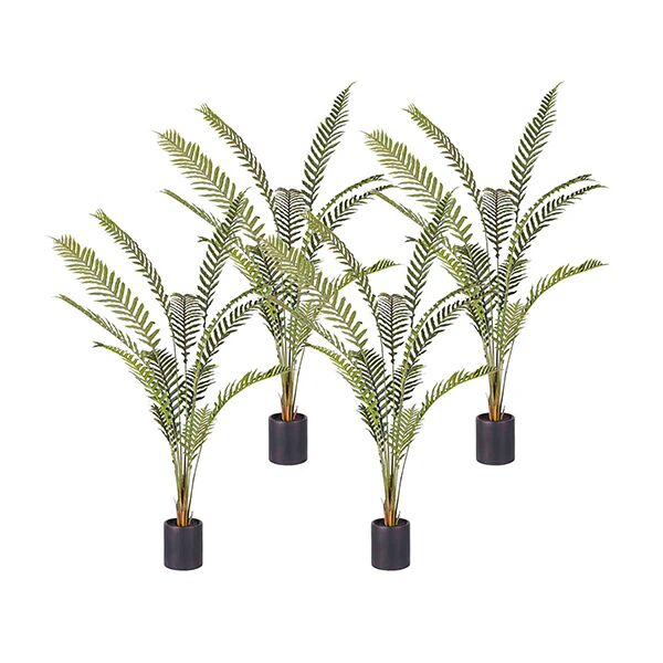 Soga 4 Pcs 240 Cm Artificial Green Rogue Hares Foot Fern Tree