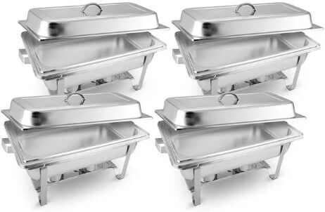 Soga 4 Pcs Stainless Steel Chafing Food Warmer Catering Dish 9L Full Size