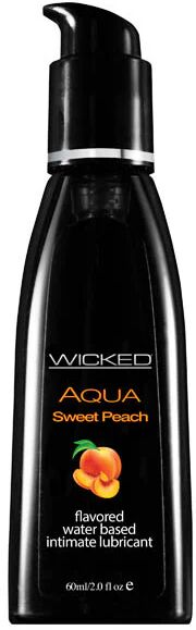 Unbranded 60 Ml Wicked Aqua Sweet Peach Flavoured Water Based Lubricant