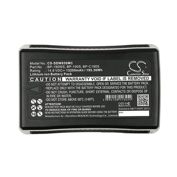 Cameron Sino Sdw850Mc Battery Replacement For Sony Camera