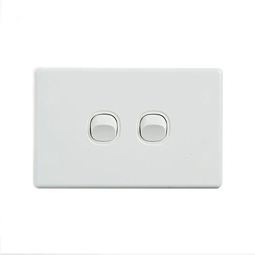 Unbranded Elegant Wall Switch 2 Gang 250V 16A Horizontal