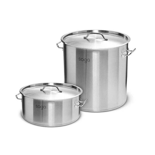Soga 32L Wide Stock Pot And 98L Tall Top Grade Thick Stainless Steel