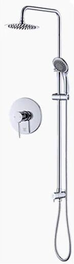 Unbranded Rounded Dual Heads Faucet High Pressure Mixer Rain Shower Head Set